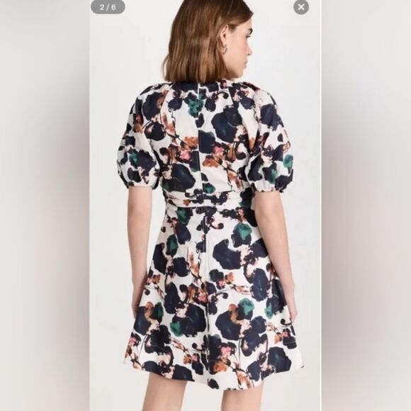 Tanya Taylor Lacey Dress, Size 4,Chalk Multi, NWT - Picture 4 of 5